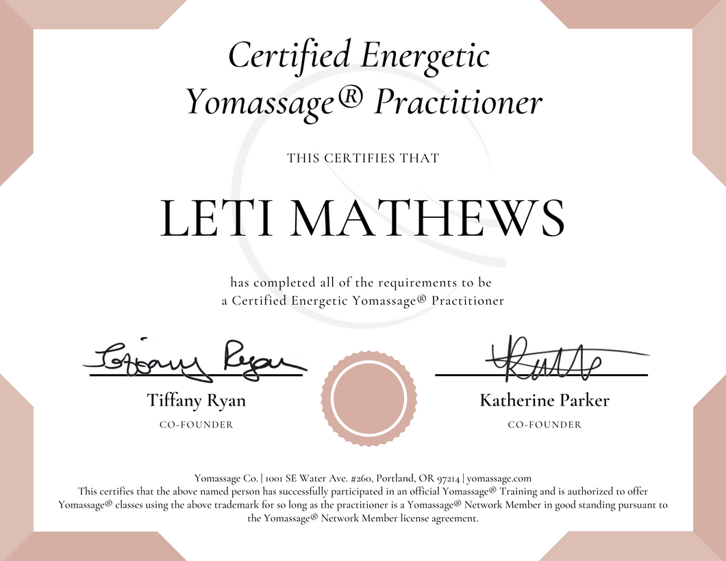 Post-Training Package | Energetic Yomassage®